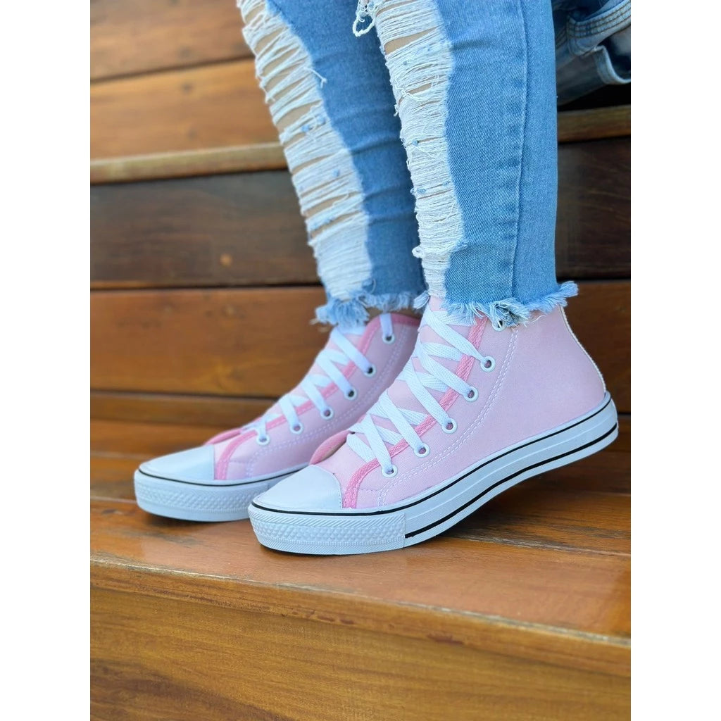 Tênis Bota Cano Alto Feminina Casual