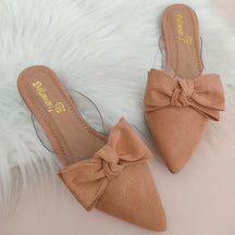 Mule Feminino Bico Fino Cristal