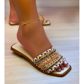 Sandália Rasteira Feminina boho