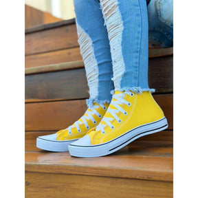 Tênis Bota Cano Alto Feminina Casual